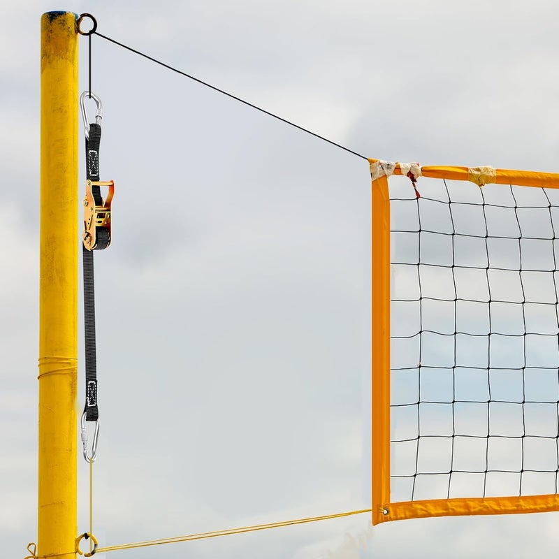 MiniInflat 2 Pcs Volleyball Net Tensioning Ratchet Strap, Heavy Duty Net Tensioning Lever Ratchet, Volleyball Poles Rope Tightener for Indoor & Outdoor Use - Image 5